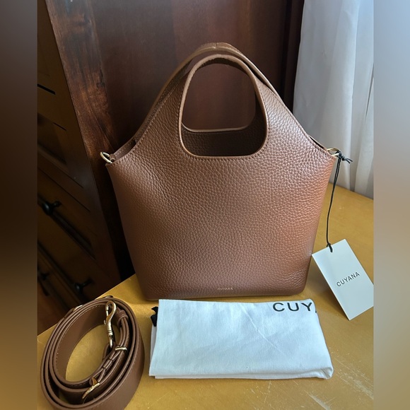 Cuyana Mini System Tote in Dark Chestnut - Picture 2 of 11